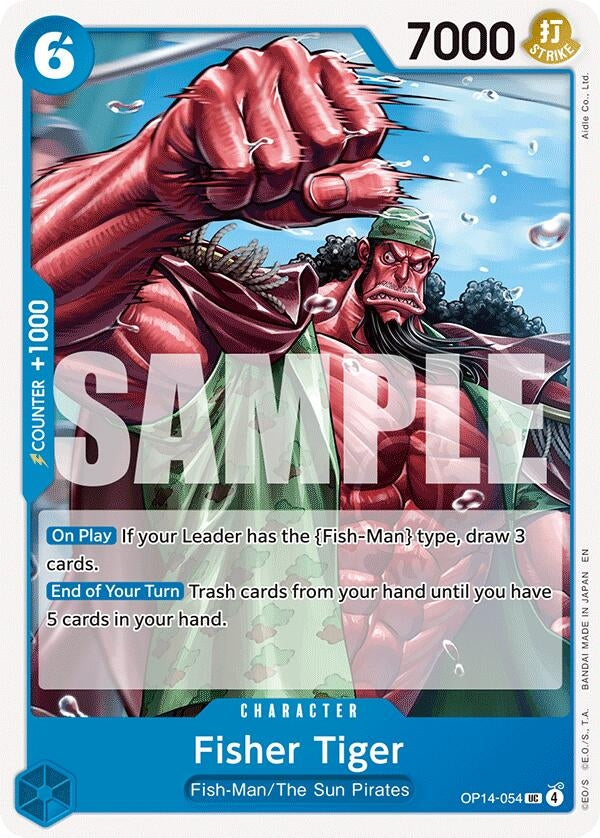 Image for Fisher Tiger (OP14-054) (The Azure Sea's Seven) - One Piece Card Game