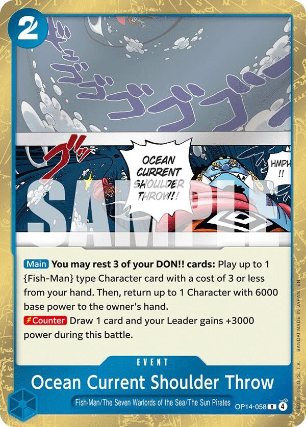 Image for Ocean Current Shoulder Throw (OP14-058) (The Azure Sea's Seven) - One Piece Card Game