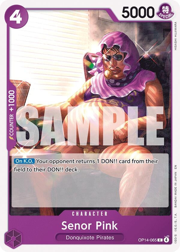 Image for Senor Pink (OP14-065) (The Azure Sea's Seven) - One Piece Card Game