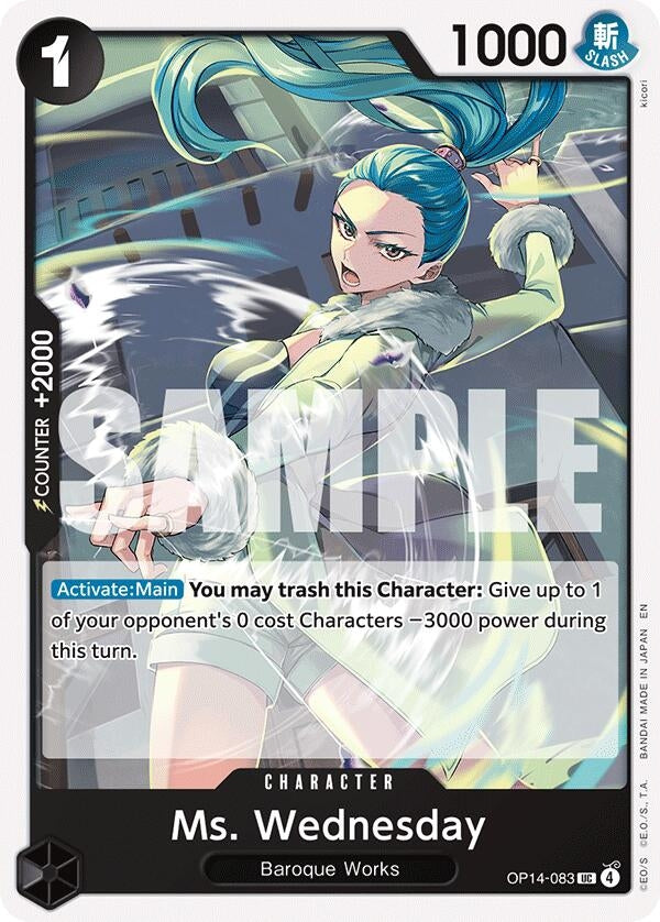 Image for Ms. Wednesday (OP14-083) (The Azure Sea's Seven) - One Piece Card Game