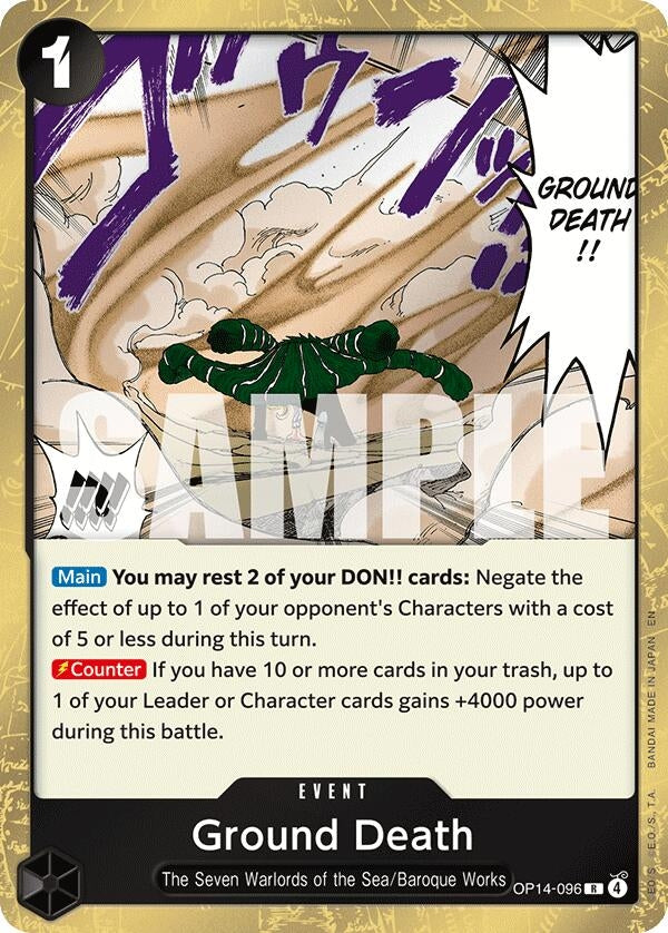 Image for Ground Death (OP14-096) (The Azure Sea's Seven) - One Piece Card Game