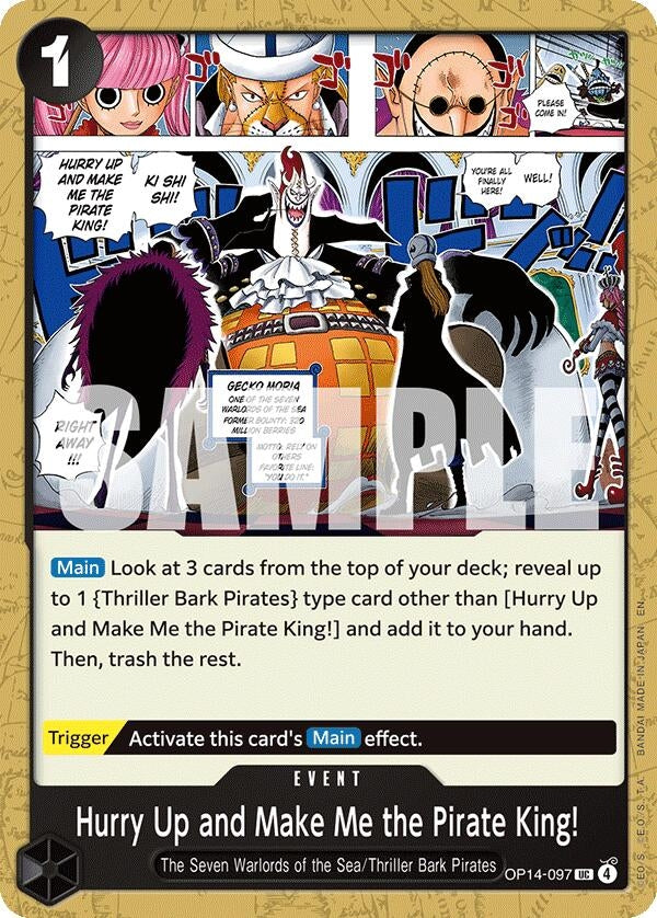 Image for Hurry Up and Make Me the Pirate King! (OP14-097) (The Azure Sea's Seven) - One Piece Card Game