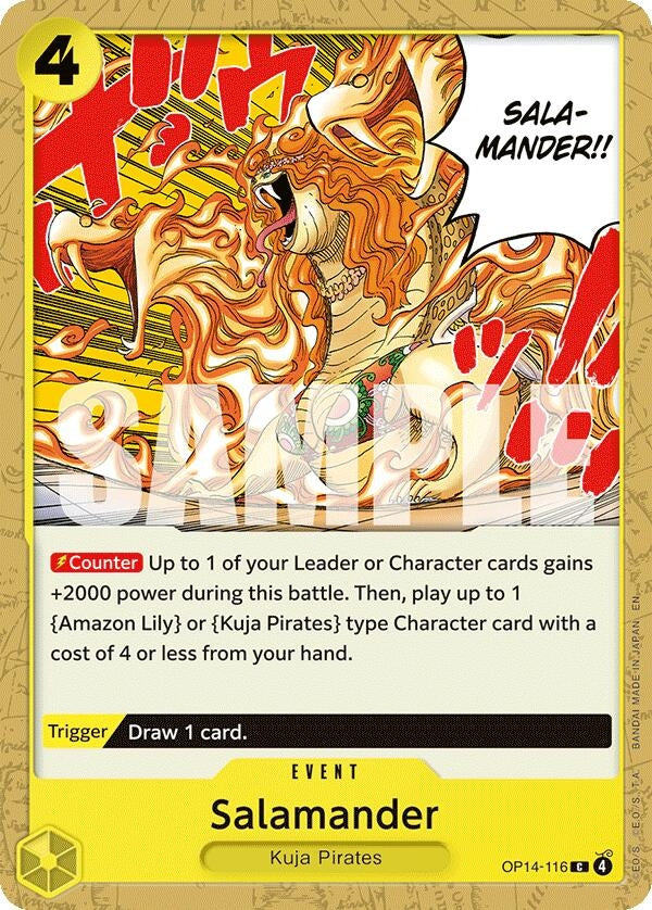 Image for Salamander (OP14-116) (The Azure Sea's Seven) - One Piece Card Game