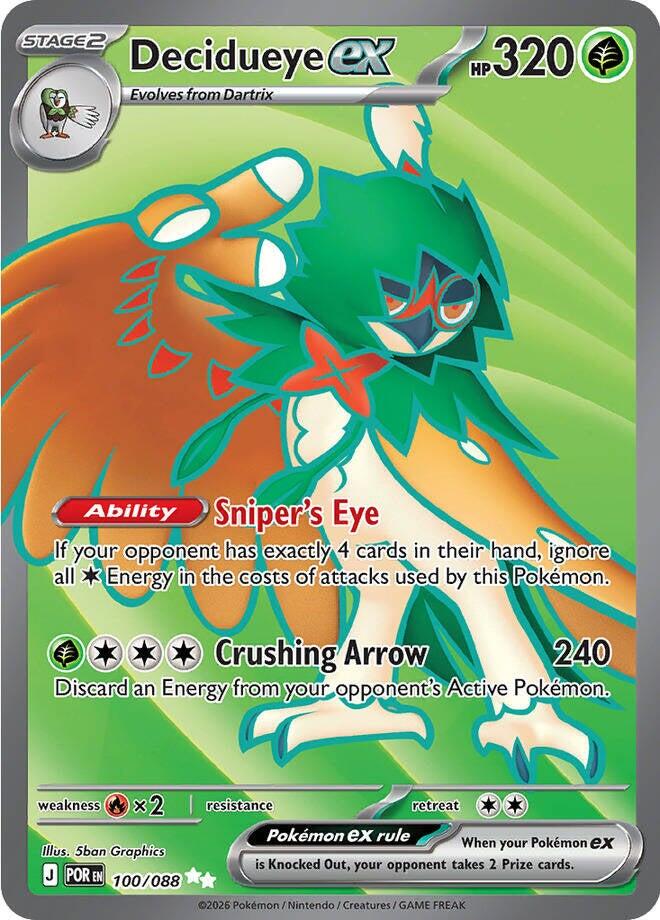 Decidueye ex (100/088) (ME03: Perfect Order)